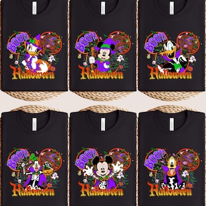Vintage Disney Halloween Characters Shirts, Mickey And Friends Halloween Shirt, Halloween Party Shirts, Disney Family Halloween Shirts