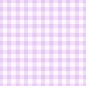 Könnte beinhalten: Ein nahtloses Vichy-Muster mit helllavendel- und weißen Quadraten. Das klassische Karomuster eignet sich ideal für Textilien und Hintergründe. Das Design ist schlicht und elegant.