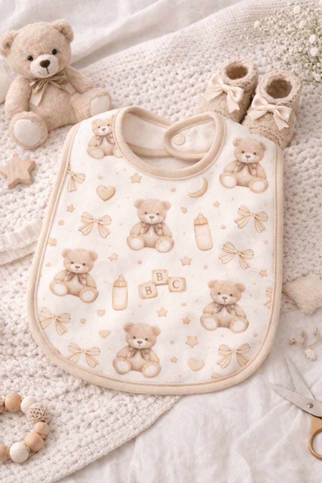 Teddy Bear | Beige Nursery Seamless Pattern (12x12, PNG) - Etsy UK