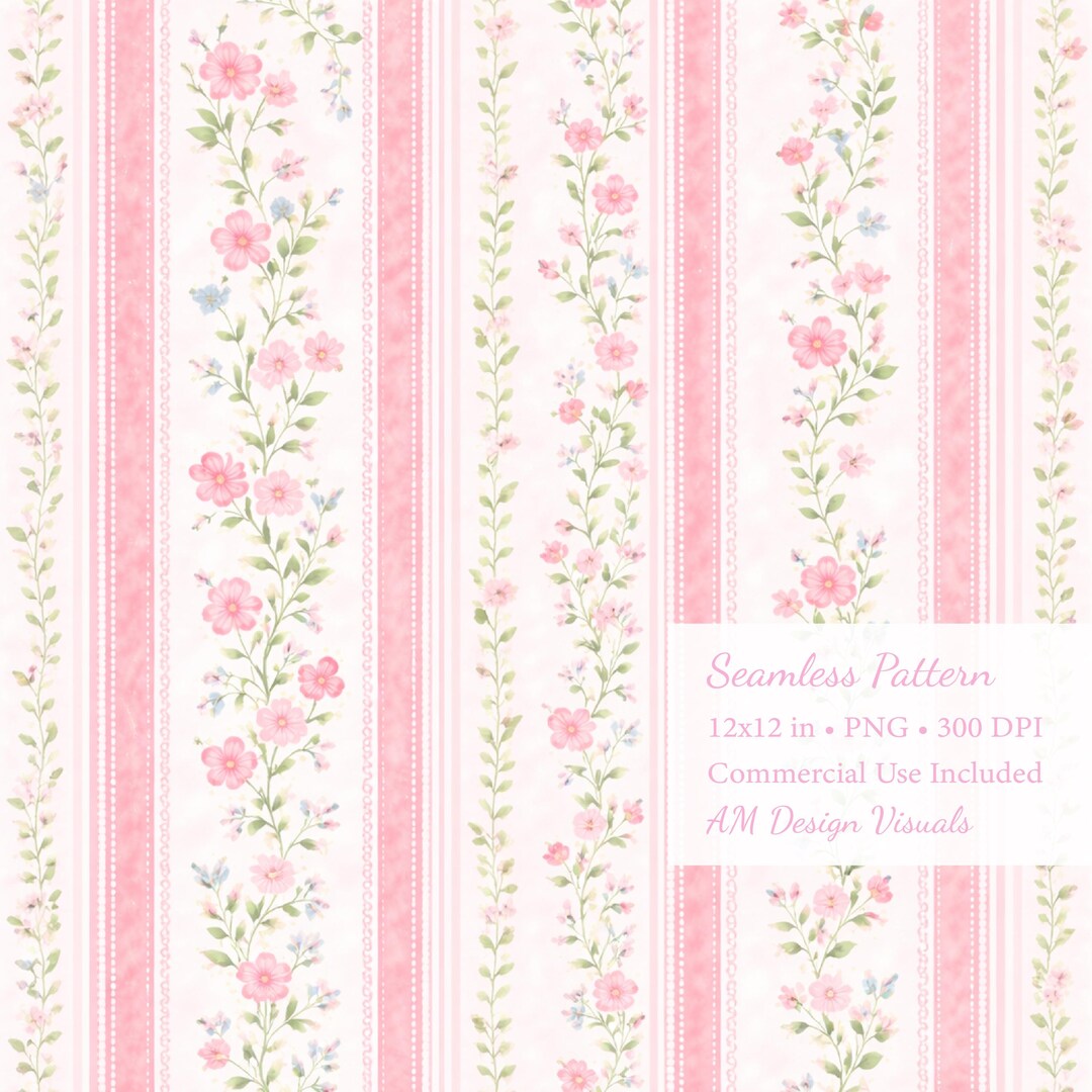Pink Floral – Vintage Cottagecore Digital Paper (digital Download) - Etsy