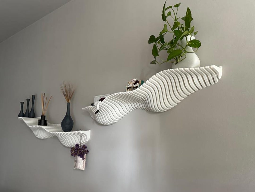 3D Model STL File Modular Dynamic Shelf Abstract Floating Shelf ...