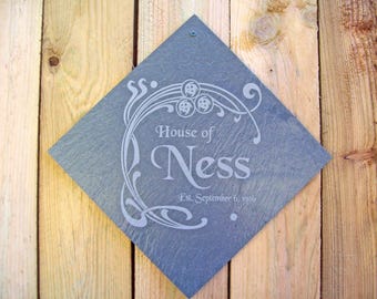 Personalized Slate Signs - Patio and Garden Signs - Engraved Slate - Anniversary Gift - Family Name Sign - Realtor Gift - Wedding Gift