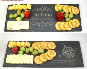 Engraved Slate Cheese Board, Serving Tray, Wedding Tray, Wedding Gift, Anniversary Gift, Housewarming Gift, Slate Stone, Engraved Stone