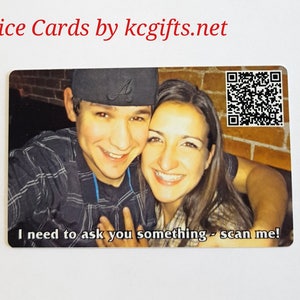 Wallet Note Card Voice Print Wallet Card with Photo and your Voice Recording Wallet Note Card Wallet Card Deployment Gift image 4