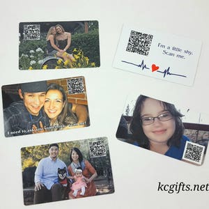 Wallet Note Card Voice Print Wallet Card with Photo and your Voice Recording Wallet Note Card Wallet Card Deployment Gift image 2