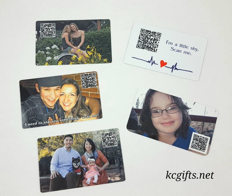 Wallet Note Card Voice Print Wallet Card with Photo and your Voice Recording Wallet Note Card Wallet Card Deployment Gift image 2