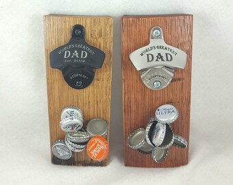 Personalized Magnetic Bottle Opener - Whiskey Barrel Stave Wood - Groomsman Gift - Beer Bottle Opener - Beer Opener - FREE PERSONALIZATION