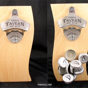 Groomsman Gift Personalized Magnetic Bottle Opener Stainless Steel Opener Dad Gift Gift for Him Beer Opener Groomsmen Gift image 1