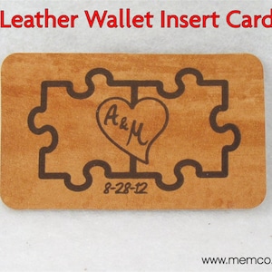 Love Note Leather Wallet Note Card - Anniversary Gift for Men or Women - Third Anniversary Gift - 3rd Anniversary Gift - Leather Anniversary
