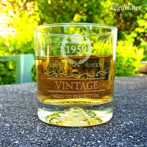 Birthday Day Gift Engraved Whiskey Glass - 40th Birthday, 50th Birthday, 60th Birthday Scotch Glass - Groomsmen Gifts - Guy Gift - Dad Gift