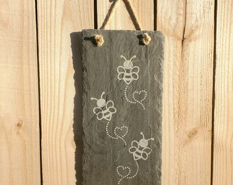 Personalized Slate Signs - Patio and Garden Signs - Engraved Slate - Anniversary Gift - Family Name Sign - Realtor Gift - Wedding Gift