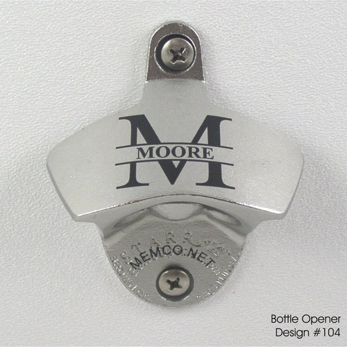 Set shops of 4 Personalized Bottle Openers - Groomsmen Gifts - Beer Opener - Best Man Gift - Wall Mount Bottle Opener - NO capcatchers