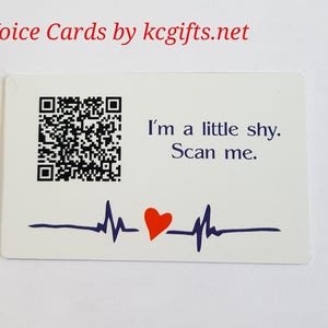 Wallet Note Card Voice Print Wallet Card with Photo and your Voice Recording Wallet Note Card Wallet Card Deployment Gift image 3