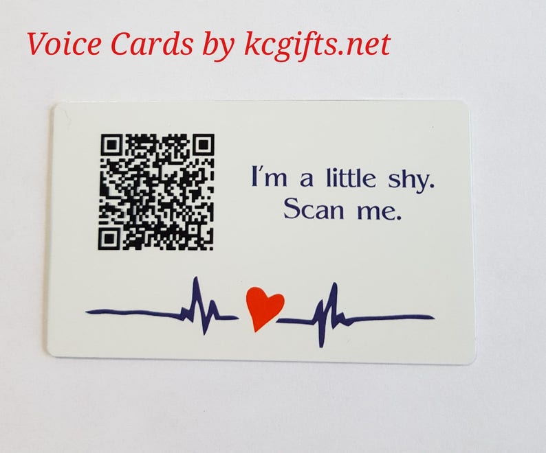 Wallet Note Card Voice Print Wallet Card with Photo and your Voice Recording Wallet Note Card Wallet Card Deployment Gift image 3