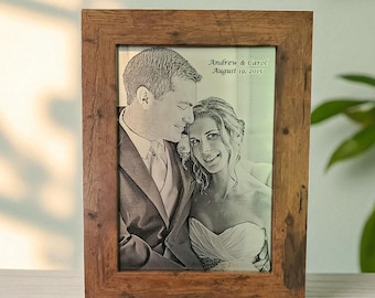 Fotografía de aluminio - Regalo para el décimo aniversario de bodas - Regalo para el décimo aniversario - 10 años - Foto de boda - Aniversario de aluminio plateado