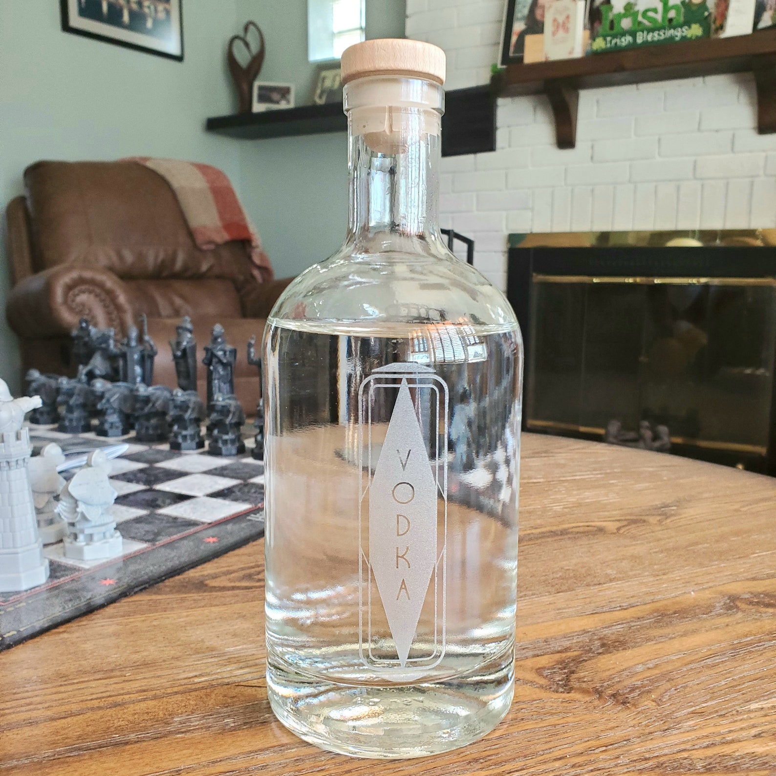 Engraved Liquor Bottles Decanter Retro Designs Home Bar Etsy