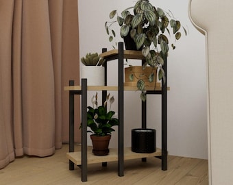 Minimalist 3-Tier Plant Rack – Space-Saving Indoor Shelf for Houseplants