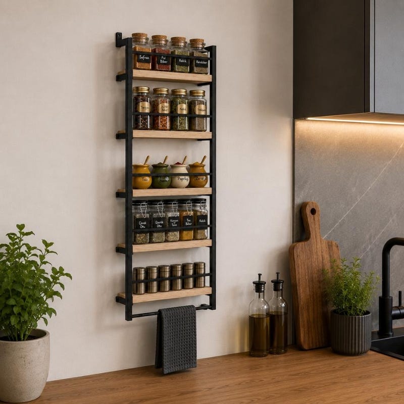 Wall Mounted Spice Rack - Etsy