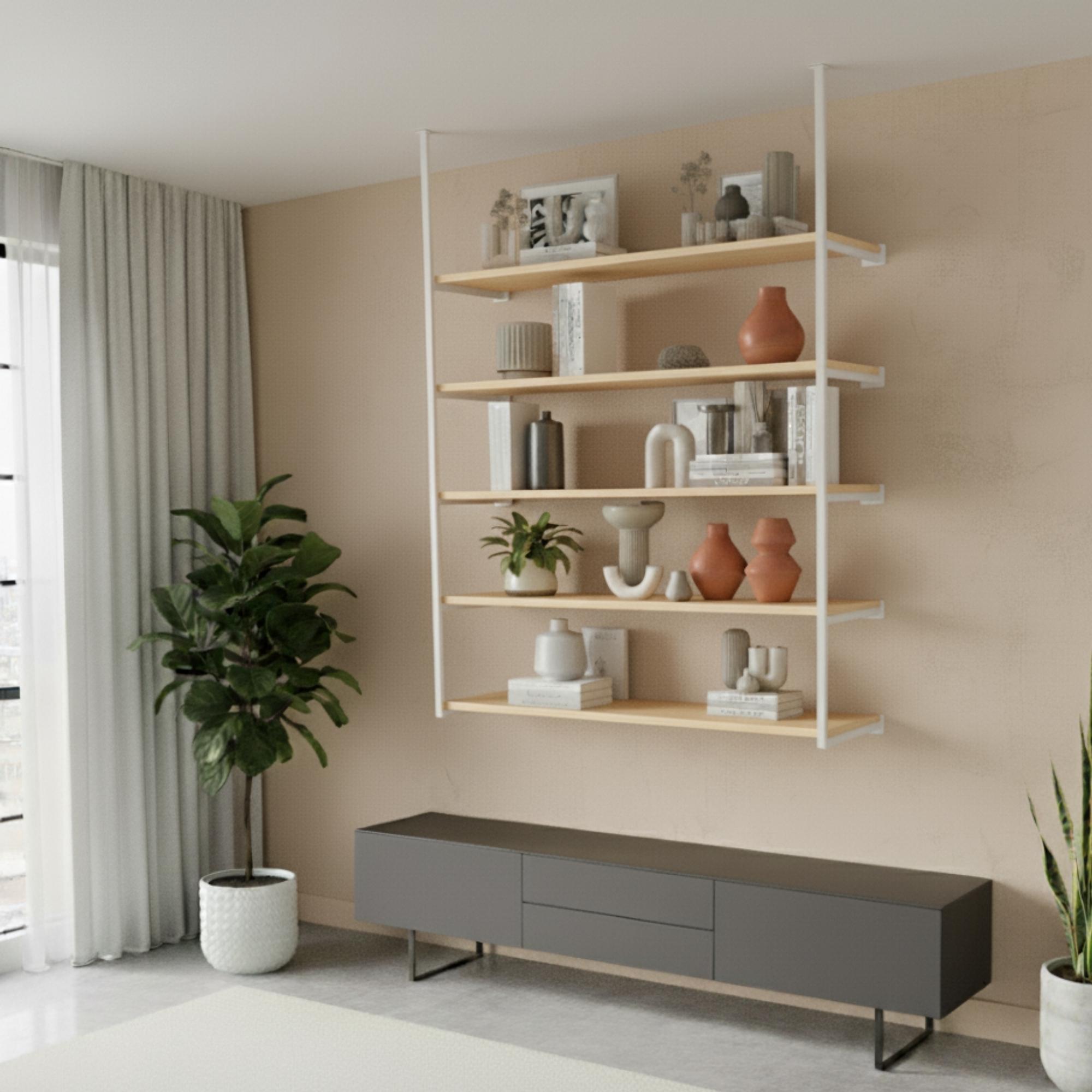 Contemporary Ceiling Mounted Metal Shelf - Versatile Floating Unit for ...