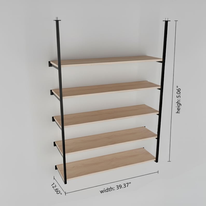 Contemporary Ceiling Mounted Metal Shelf - Versatile Floating Unit for ...
