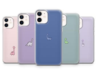 Dinosaur Phone Case Cute Dino Cover for iPhone 17Pro, 16, 15, 14, 13, 12, Samsung S25, S24, S23FE, S22, A16, A56, Pixel 10, 9