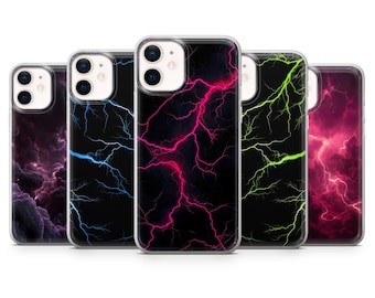 Lightning Phone Case Storm Sky Cover für iPhone 17Pro, 16, 15, 14, 13, 12, Samsung S25, S24, S23FE, S22, A16, A56, Pixel 10, 9