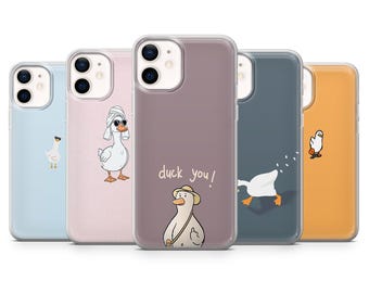 Silly Goose Phone Case Cool Duck Cover for iPhone 17Pro, 16, 15, 14, 13, 12, Samsung S25, S24, S23FE, S22, A16, A56, Pixel 10, 9