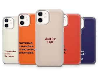 Simple Quote Phone Case Motivational Cover for iPhone 17Pro, 16, 15, 14, 13, 12, Samsung S25, S24, S23FE, S22, A16, A56, Pixel 10, 9