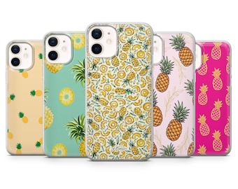 Pineapple Phone Case Juicy Fruit Cover for iPhone 17Pro, 16, 15, 14, 13, 12, Samsung S25, S24, S23FE, S22, A16, A56, Pixel 10, 9