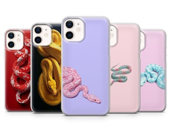 Etui na telefon z motywem węża gadów do iPhone'a 17Pro, 16, 15, 14, 13, 12, Samsunga S25, S24, S23FE, S22, A16, A56, Pixela 10, 9