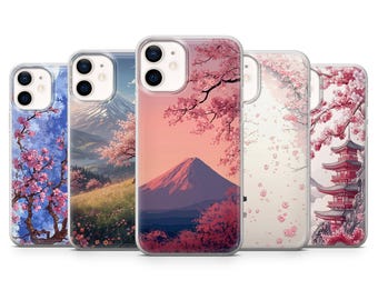 Japanese Phone Case Beautiful Nature Cover for iPhone 17Pro, 16, 15, 14, 13, 12, Samsung S25, S24, S23FE, S22, A16, A56, Pixel 10, 9