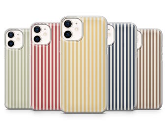 Stripe Phone Case Classic Line Cover for iPhone 17Pro, 16, 15, 14, 13, 12, Samsung S25, S24, S23FE, S22, A16, A56, Pixel 10, 9