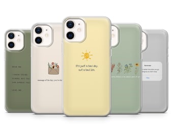 Simple Quote Phone Case Positive Motivation Cover for iPhone 17Pro, 16, 15, 14, 13, 12, Samsung S25, S24, S23FE, S22, A16, A56, Pixel 10, 9