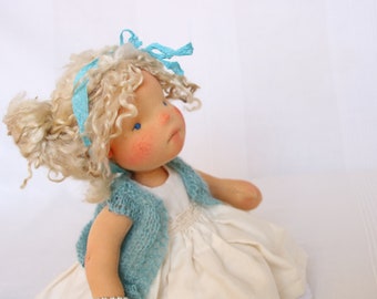 Belle by Atelier Lavendel 14 "OOAK Waldorf inspirierte Naturfasern Kunstpuppe ECO freundlich