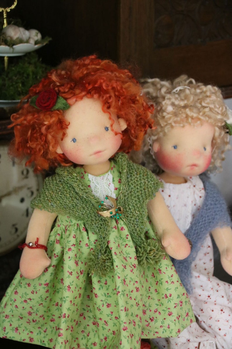 Aine and Momo by Atelier Lavendel OOAK Natural Fibers Art image 9