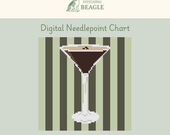 Espresso Martini Digital Needlepoint Chart