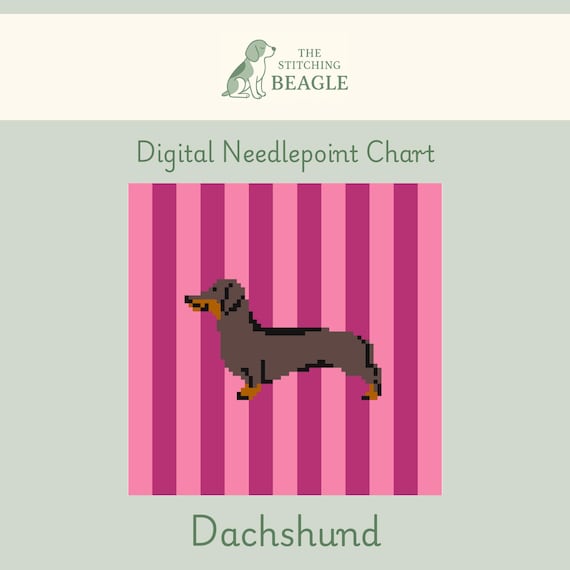 Dachshund Digital Needlepoint Chart
