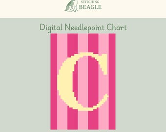 C - Bag Tag Digital Needlepoint Chart