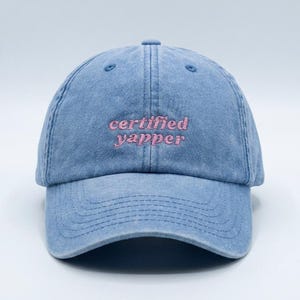 Casquette brodée « papa bavard certifié » - casquette vintage personnalisée, brodée à la main à Hambourg, choix de couleurs