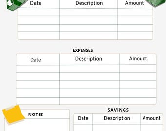 Monthly Budget Planner Printable: Expense & Bill Tracker (PDF Download)