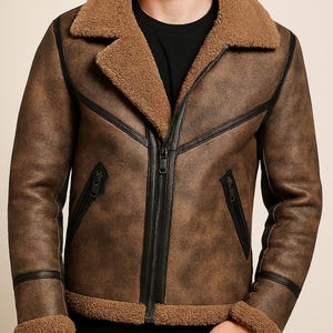 Classic Men Genuine Leather Biker Jacket Slim Fit Mens Black Leather Moto Jacket Vintage Brown Distressed Leather Jacket for Men