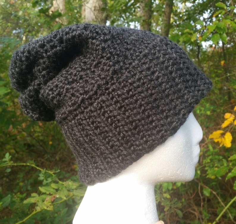 The Mallon Beanie Crochet Hat PATTERN Slouchy Beanie Crochet Pattern