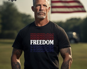 Camiseta Freedom, camisa del 4 de julio, camisas americanas, 4 de julio, camisa patriótica, camisas familiares patrióticas, camisa Memorial Freedom