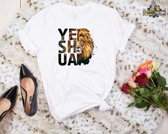 Jeshua Shirt, Löwe von Jejuda, grafisches christliches Löwe-T-Shirt, Enthüllungs-Shirt, Stamm von Jejuda T-Stück, Löwe-Bibel-Shirt, Schrift Jesus,