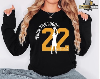 Caitlin Clark: from the logo for wnba basketball Fans with back 22 Clark Long Sleeve