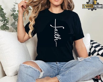 Faith T-shirt, Jesus, Christian Shirt, Faith Shirt, Vertical Cross, Cross, Faith Cross, Religious Shirt, Church, Disciple, Love,Grace, Faith