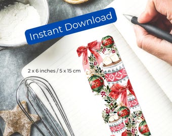 Cozy Christmas Cocoa Bookmark Printable – Festive Holiday Hot Chocolate Book Marker, Winter Reading Gift