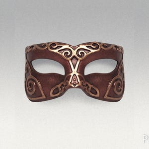 Masque Espiral Élégant en Latex pour Mascarade, Théâtre, Costume d&#39;Halloween & Bal Masqué