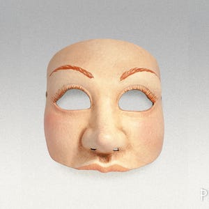 Natural Colombine Mask for Commedia dell&#39;arte