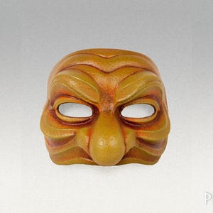 Medium Bright Brighella Mask - Commedia Costume Accessory